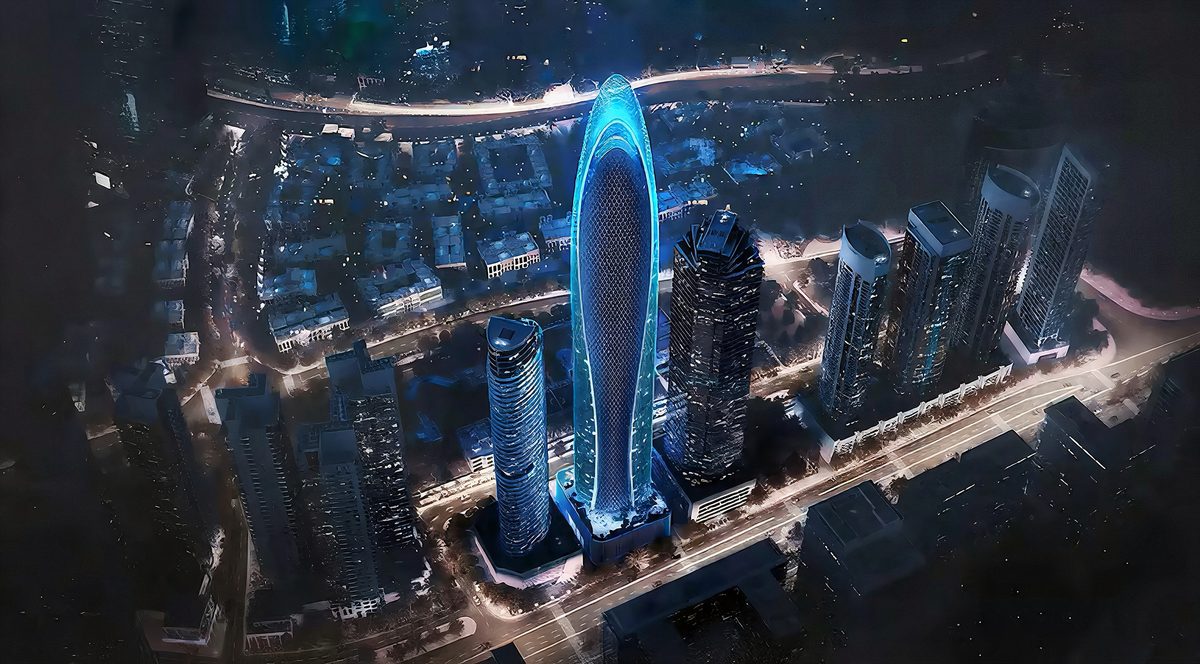 Vizualizácia budovy Mercedes-Benz Places od Binghatti v Business Bay